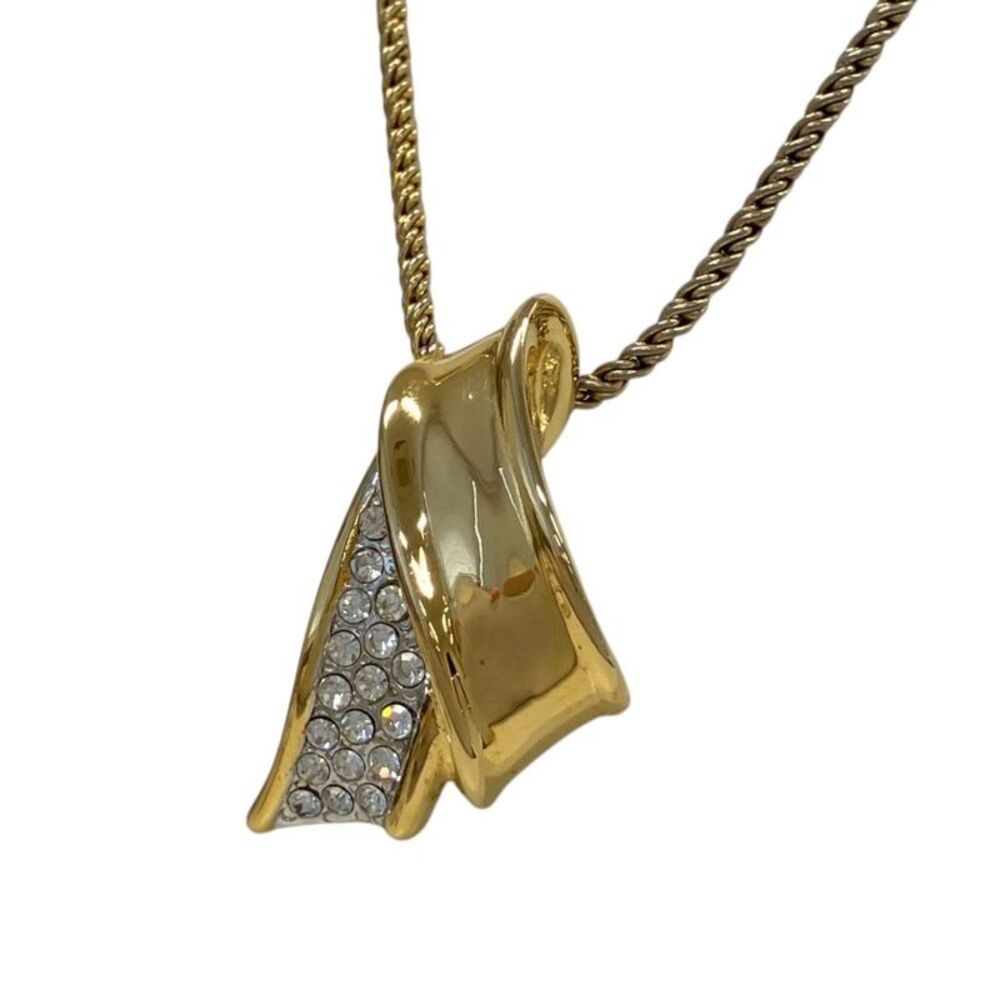 Yves Saint Laurent Rhinestone Ribbon Necklace